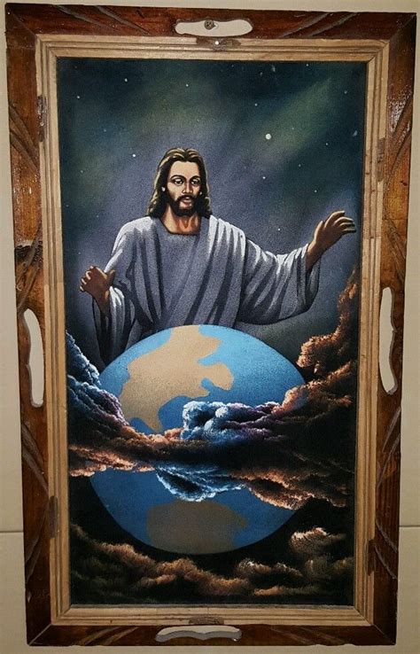 Vintage Religious Art: Jesus Overlooking the Earth