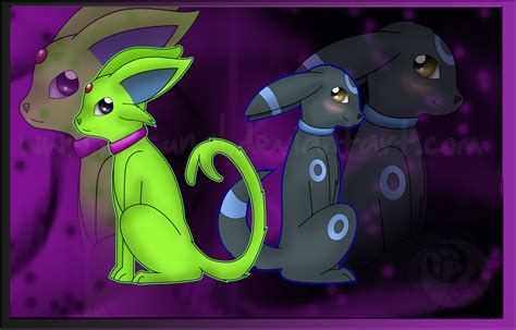 Umbreon and Espeon by Kitsunal on DeviantArt