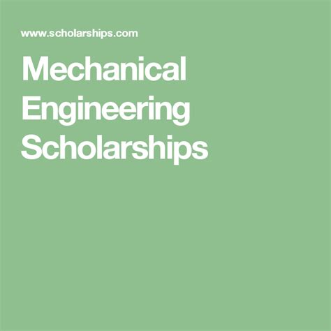 Mechanical Engineering Scholarships | Scholarships, Engineering technology, Scholarships for college