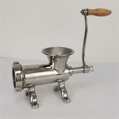 #12 STAINLESS STEEL MANUAL MEAT GRINDER – Omcan