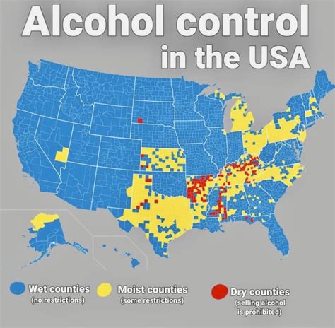 Alcohol legislation in the United State (2020 data) : r/MapPorn