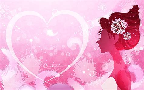 HD wallpaper: Vector women and love heart-shaped | Wallpaper Flare