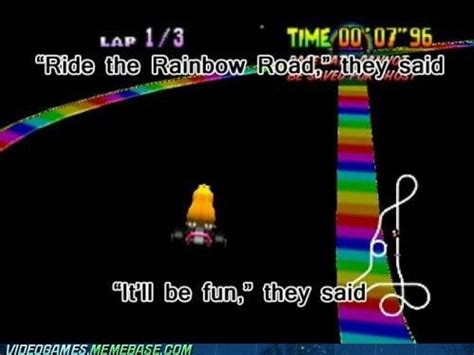 Mario Kart Rainbow Road Meme