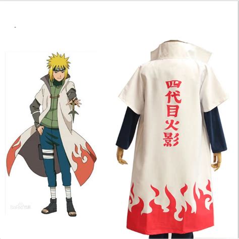 Anime Naruto Cosplay Costume Fouth Hokage Namikaze Minato Uniform Cloak ...