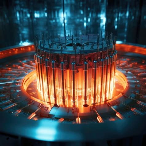 Premium AI Image | Closeup of nuclear reactor core