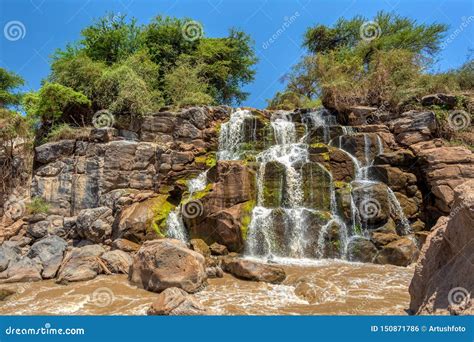 Waterfall in Awash National Park Stock Photo - Image of power, cataract ...