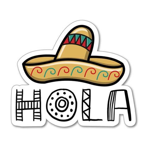 Hola Sticker Decal | Travel Stickers - Little Sticker Boy