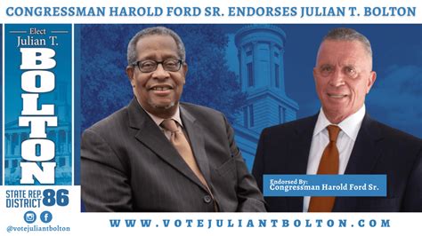 Democratic Candidate, Julian Bolton Earns Harold Ford Sr. Endorsement – The Tennessee Tribune