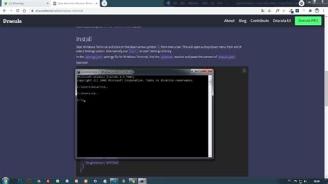 Windows Terminal [6.1.7601] - how to install dracula-theme on this ...