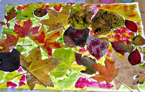 Kids Process Art Project with Fall Leaves and Liquid Watercolors