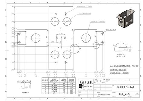 production drawing of sheet metal - download free 3D model by parallel ...