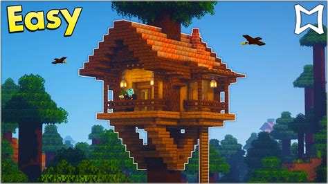 Minecraft Tutorial Survival Spruce Tree House | Taiga Biome (EASY) - YouTube