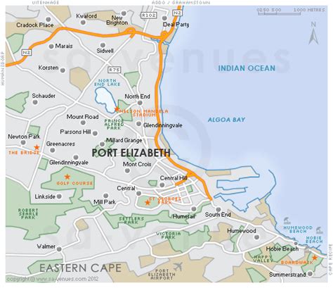 Port Elizabeth Map - South Africa