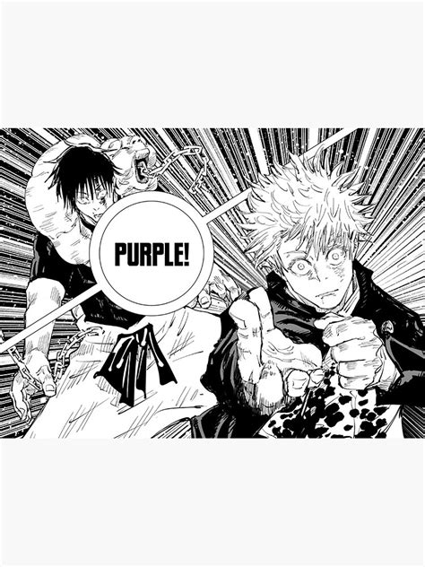 "jujutsu kaisen gojo hollow purple manga panel" Sticker for Sale by BclassSupplies | Redbubble