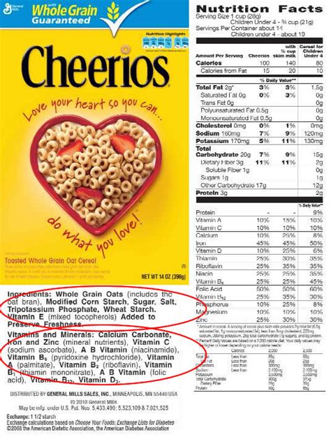 Multigrain Cheerios Nutrition Facts Label – Besto Blog