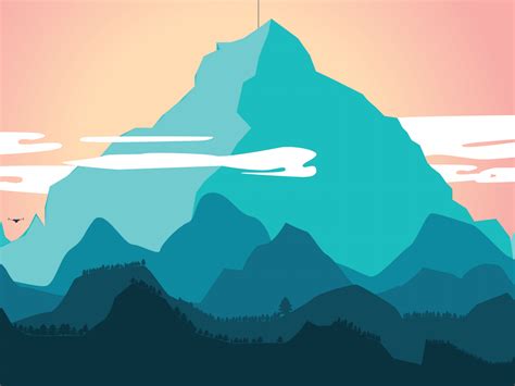 Mountain Flat Design | Abstract landscape painting, Flat design, Landscape paintings