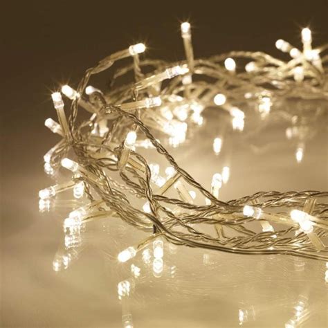 Indoor Fairy Lights with 100 Warm White LEDs on 8m of Clear Cable, 220VOLT, (NOT FOR USA)