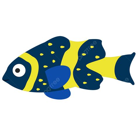 Gambar Vektor Transparan Ikan Laut Tropis Biru Kuning Png Clipart, Biru ...