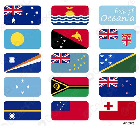 Oceania Country Flags