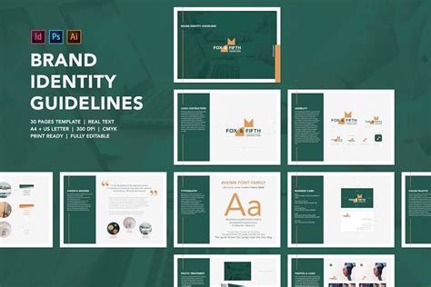 Brand Identity Guidelines Template, Print Templates ft. brand ...