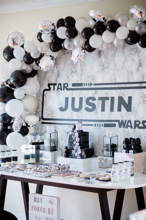 Kara's Party Ideas Monochromatic Star Wars Birthday Party | Kara's Party Ideas