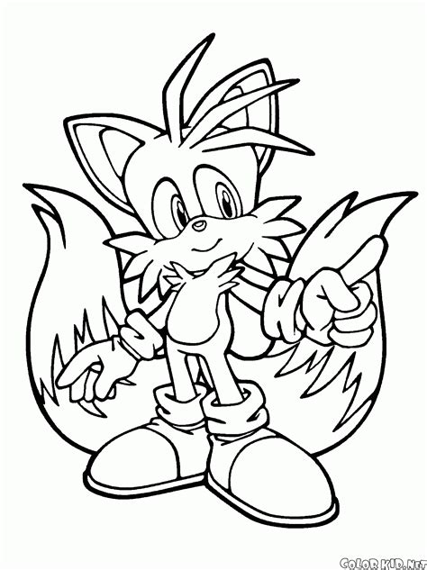 Tails Sonic Coloring Coloring Pages