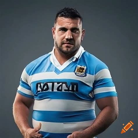 Portrait of a chubby rugby player with stubble