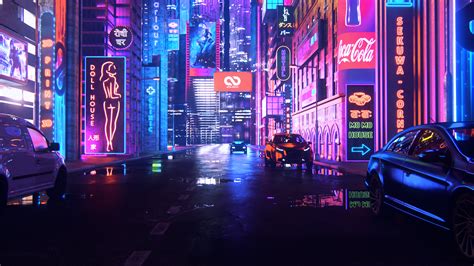 KATHMANDU 2049 AD - empty neon street | Обои для мобильных телефонов, Неон, Обои