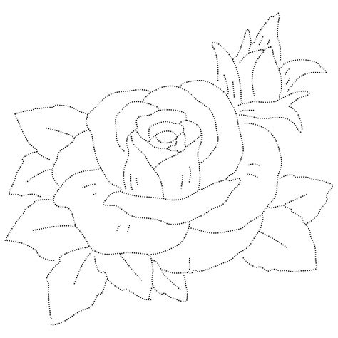 A Rose Flower Tracing coloring page - Download, Print or Color Online for Free