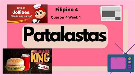 Patalastas Filipino 4 Quarter 4 week 1 | Mga halimbawa ng mga uri ng patalastas | Elaissa Marie ...