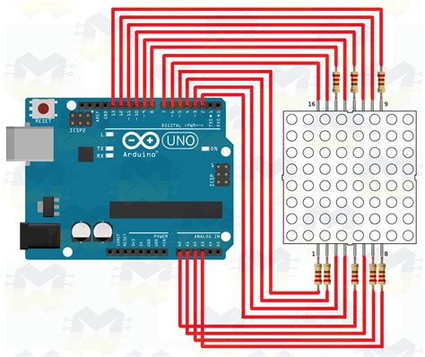 Projeto 68 - Usando uma matriz de LEDs 8 X 8 com Arduino - Squids Arduino