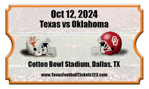 Texas Longhorns vs Oklahoma Sooners Football Tickets | Red River ...