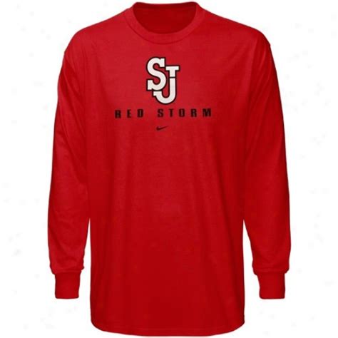 St. Johns Red Storm Apparel: Nike St. John's Red Storm Red Basic Logo ...