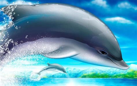 Dolphin 3D Wallpapers Widescreen | Background Wallpaper HD 1080p | Pinterest | 3d wallpaper and ...