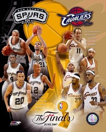 2007 - NBA Finals Match Up Cavaliers / Spurs Fine Art Print by Unknown at FulcrumGallery.com