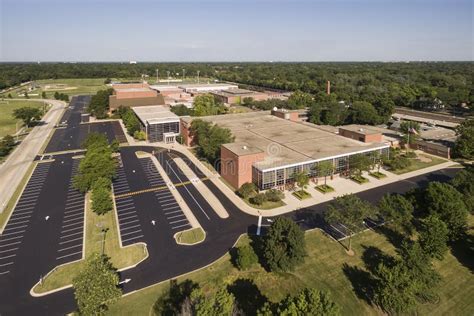 High School Aerial View stock image. Image of exterior - 97300465