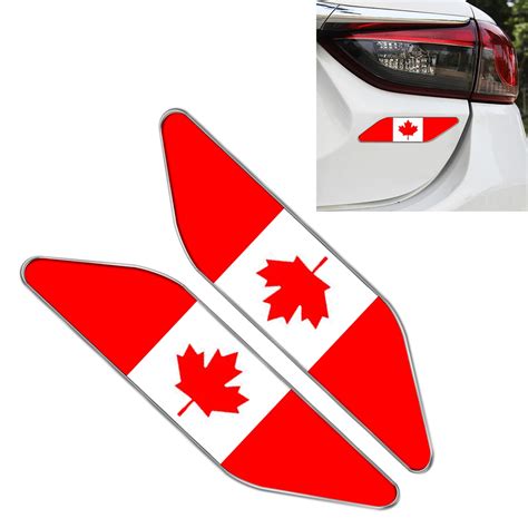 2 PCS Canadian Flag Pattern Car-Styling Sticker Random Decorative Sticker – Alexnld.com