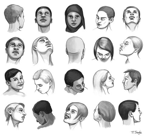 Jeff Searle: Drawing the head from different angles | Drawing the human head, Drawing heads ...