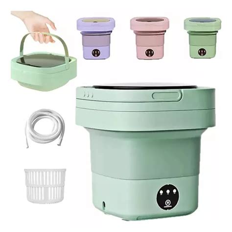 Mini lavadora de ropa portátil plegable de 6.5 litros, color verde | MercadoLibre