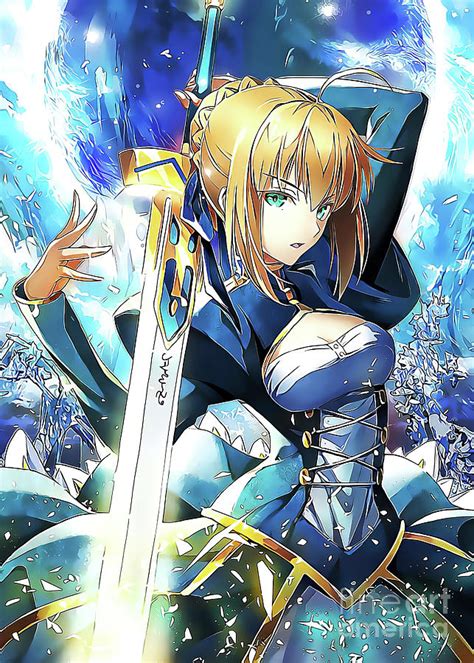 Saber Fate stay night #20 Digital Art by Milla Gaines - Fine Art America