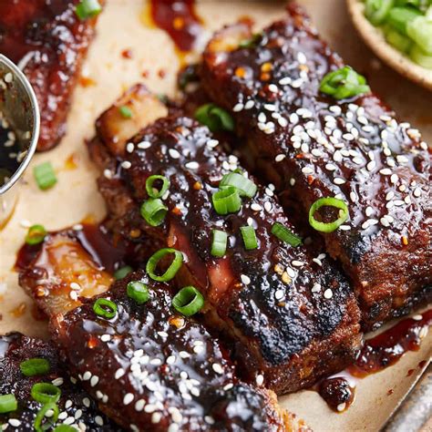 Sticky Asian Pork Ribs in the Oven - Bites with Bri | Recette | Recette spare ribs, Cuisine, Recette