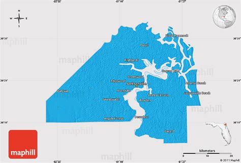 Political Map of Duval County, cropped outside