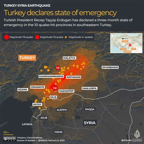 Infographic: How big were the earthquakes in Turkey, Syria? | Earthquakes News - Techly360.in