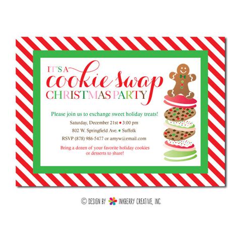 Cookie Swap - Christmas Party Invitation – Inkberry Creative, Inc.