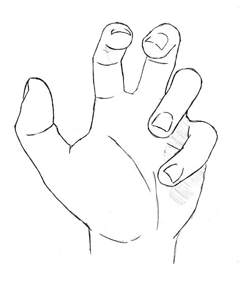 Drawing Open Hand - ClipArt Best