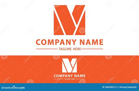 Orange Color Simple Letter M Logo Design Stock Vector - Illustration of ...