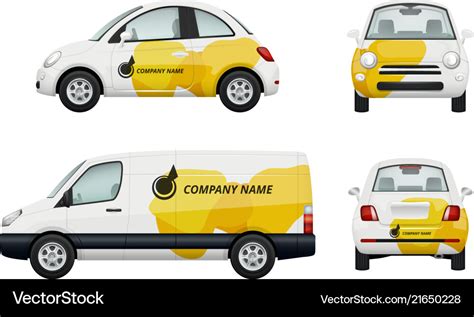 Cars branding realistic Royalty Free Vector Image