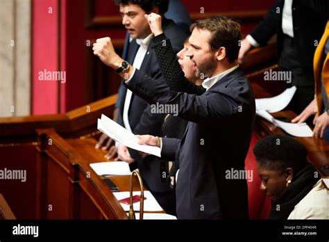 Paris, Paris, France. 16th Mar, 2023. UGO BERNALICIS reacts and sings ...