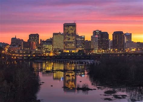 Colorful Richmond Skyline : @michchron #VisitRichmond #RVA #LoveVA #cityscape #sunrise ...