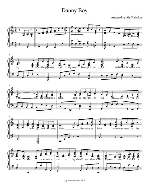 Oh Danny Boy (w/ Vocals) sheet music for Piano download free in PDF or MIDI